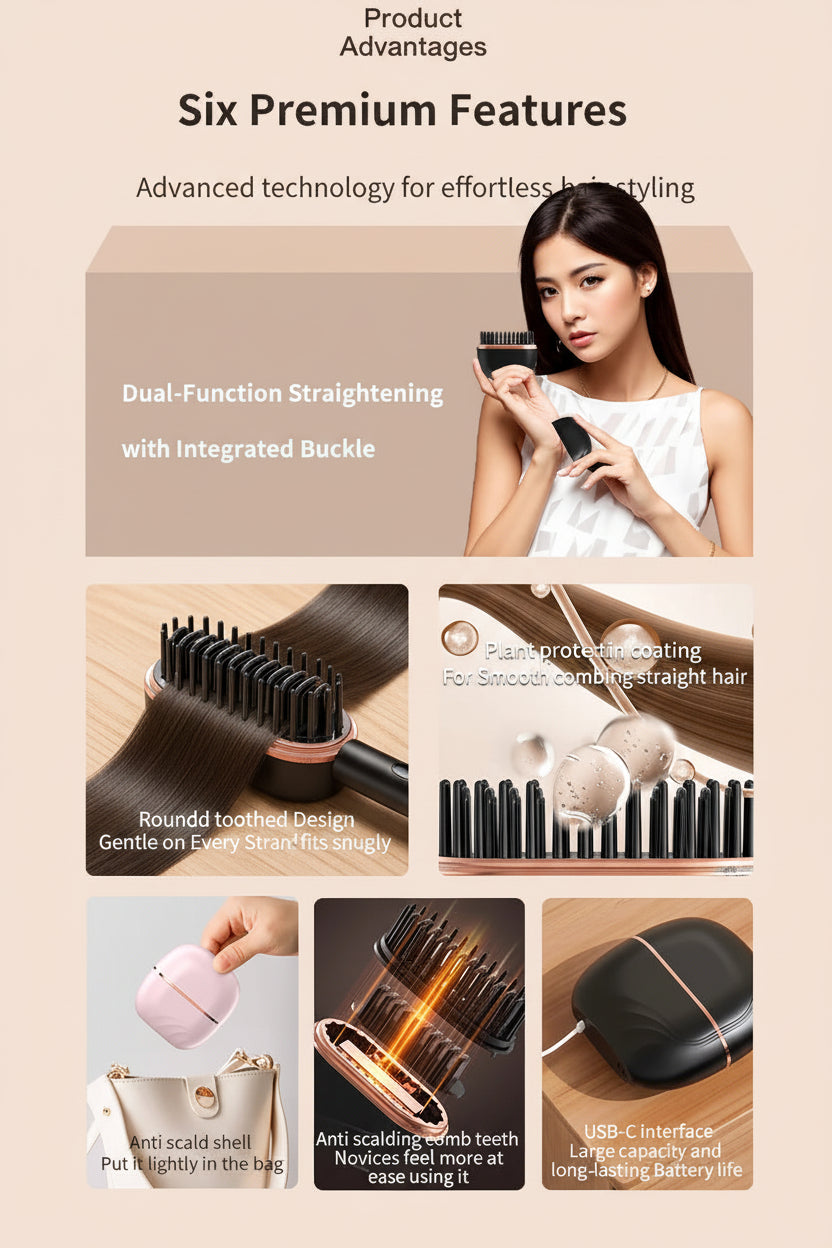 Mini Hair Straightening Brush